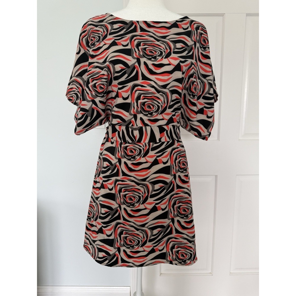 BCBG Floral Patterned Mini Party Short Sleeve Dress small